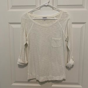 Express White 3/4 Sleeve Top
